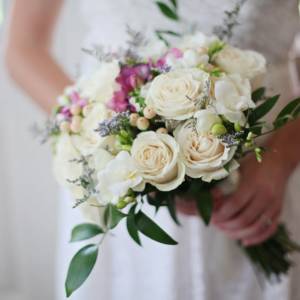 The brides wedding bouquet